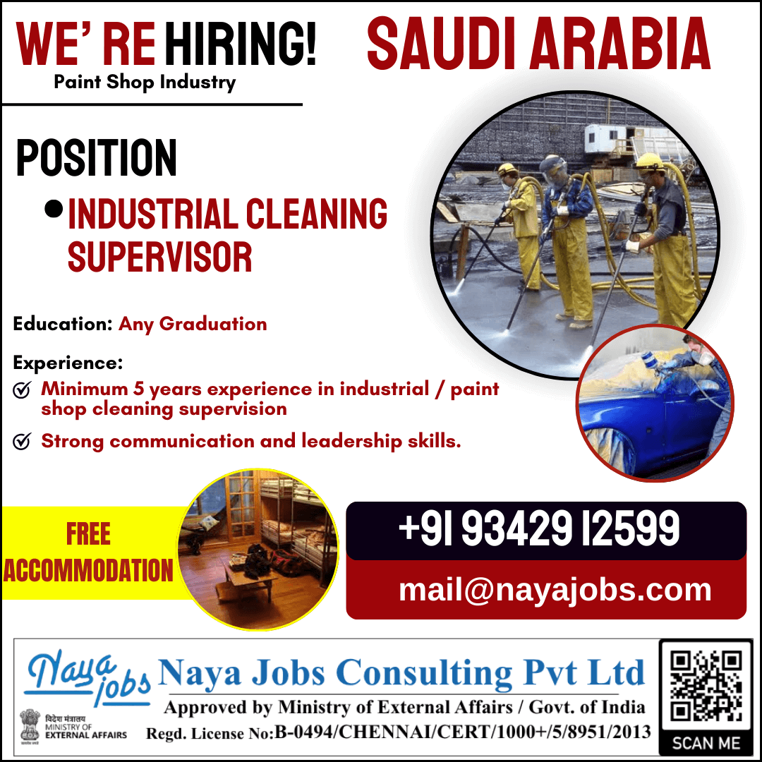 WE’RE HIRING – SAUDI ARABIA ? Paint Shop Industry