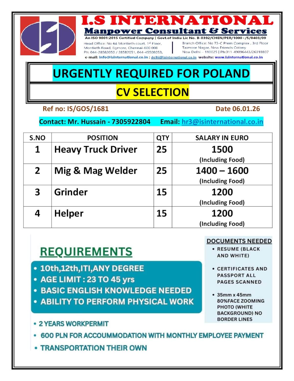 Hiring for Poland