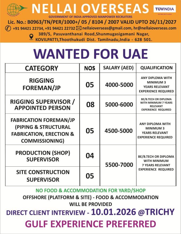 WANTED FOR UAE