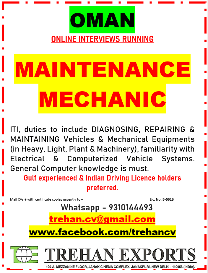 MAINTENANCE MECHANIC