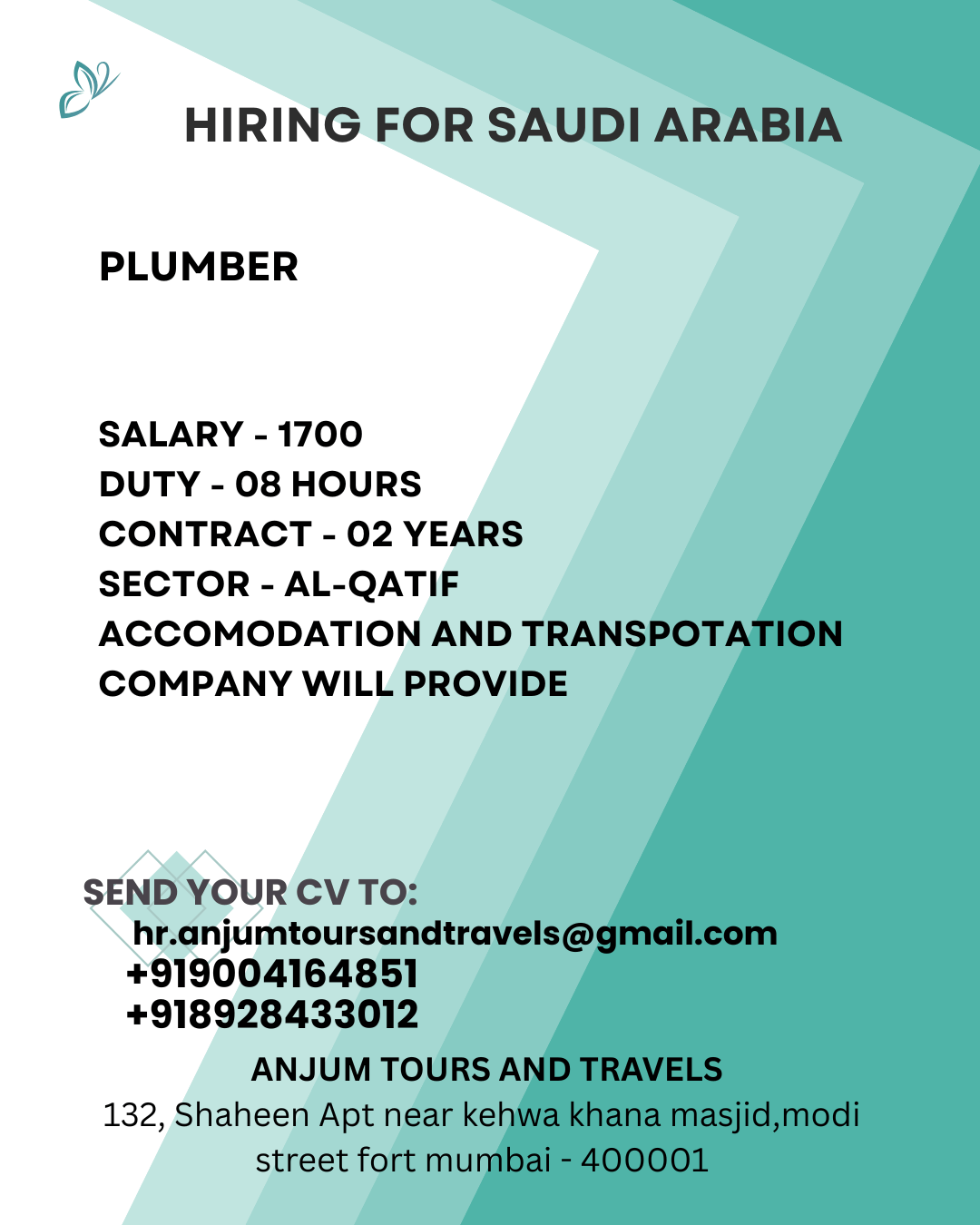 Hiring for Saudi Arabia Hiring for Saudi Arabia