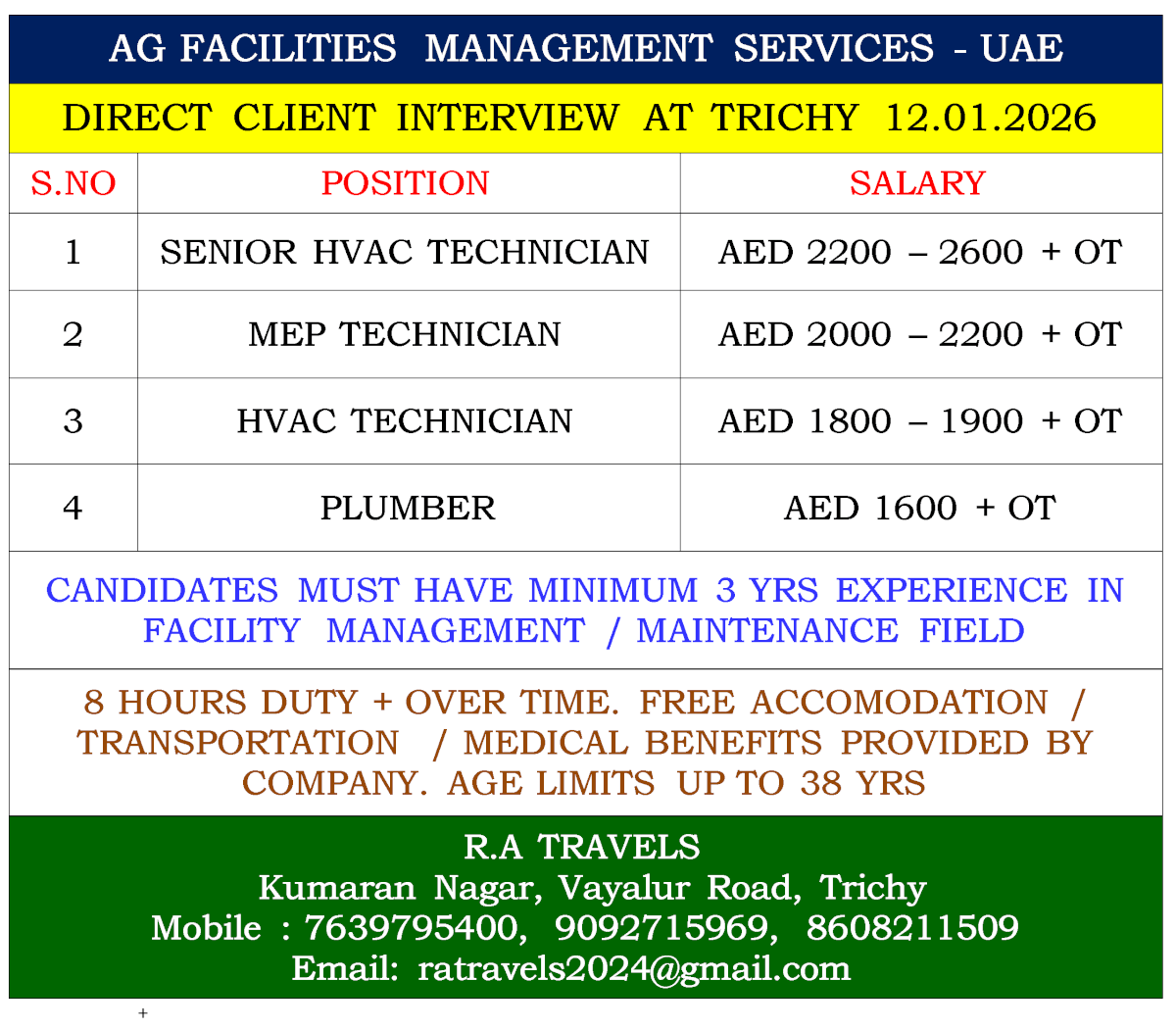 AG FACILITIES MANAGEMENT SERVICES - UAE