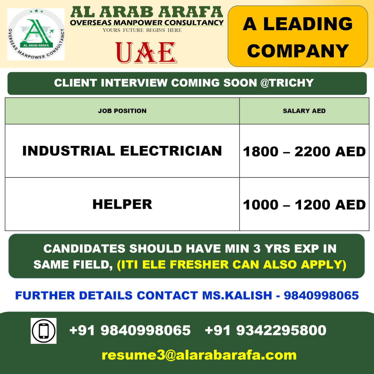 CLIENT INTERVIEW COMING SOON @TRICHY