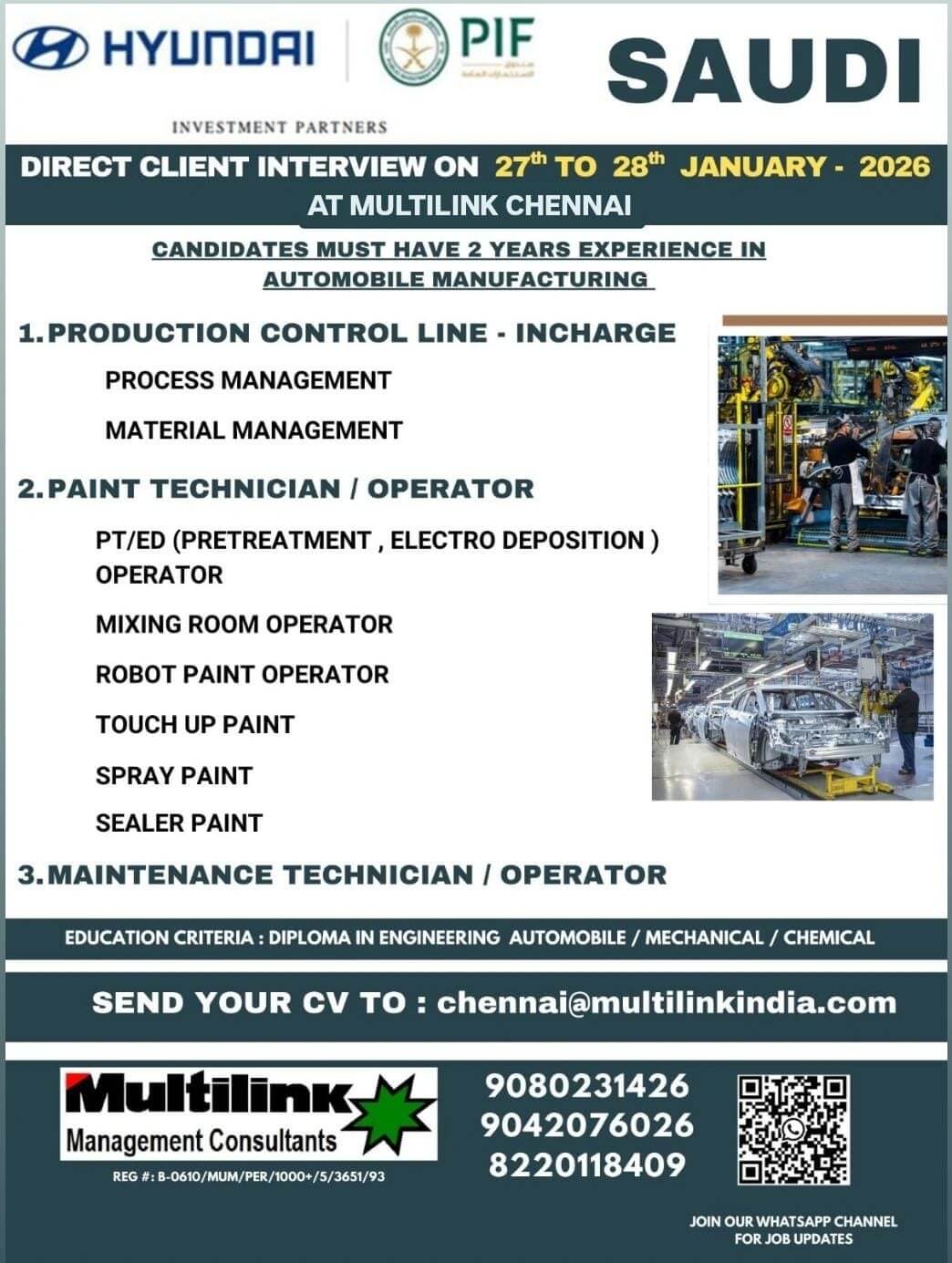 Production control / paint technician / maintenance Production control / paint technician / maintenance