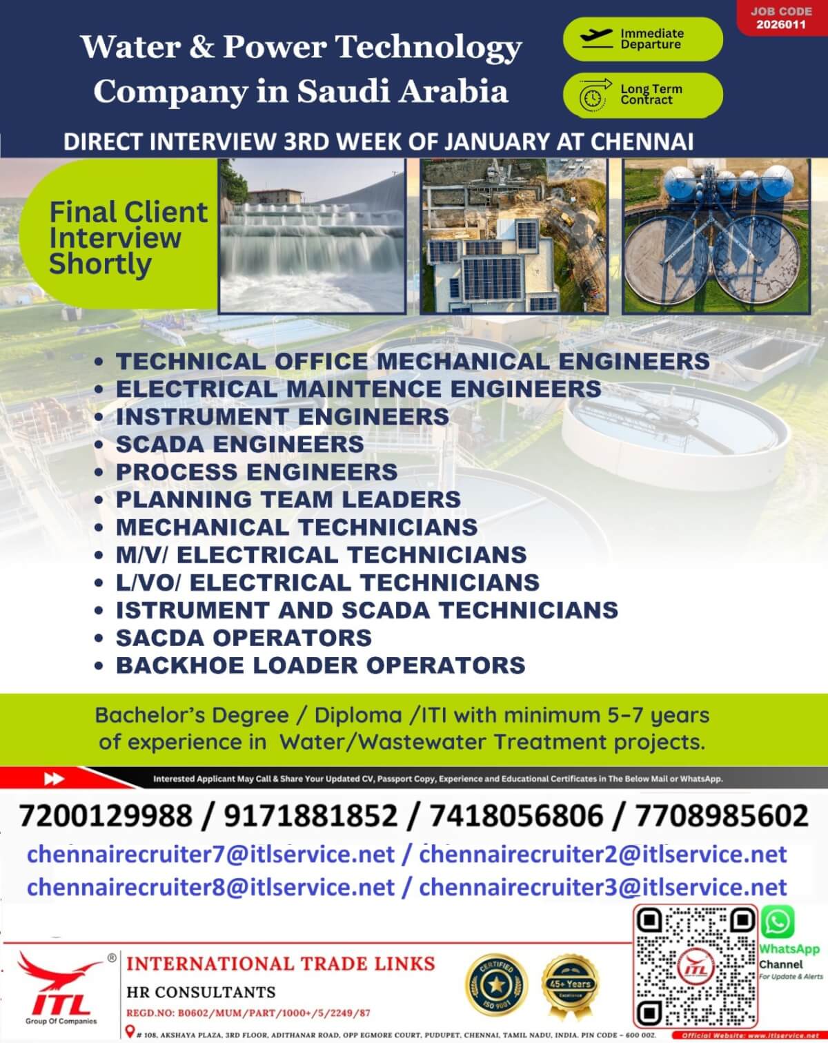 Direct interview chennai shortly