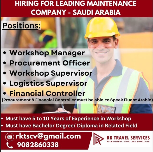 HIRING FOR LEADING MAINTENANCE COMPANY - SAUDI ARABIA HIRING FOR LEADING MAINTENANCE COMPANY - SAUDI ARABIA