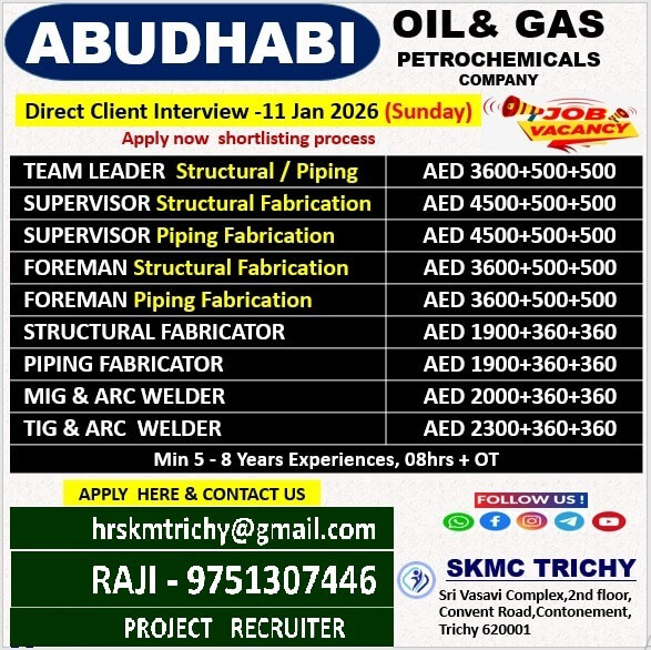 URGENT REQUIREMENT - ABUDHABI