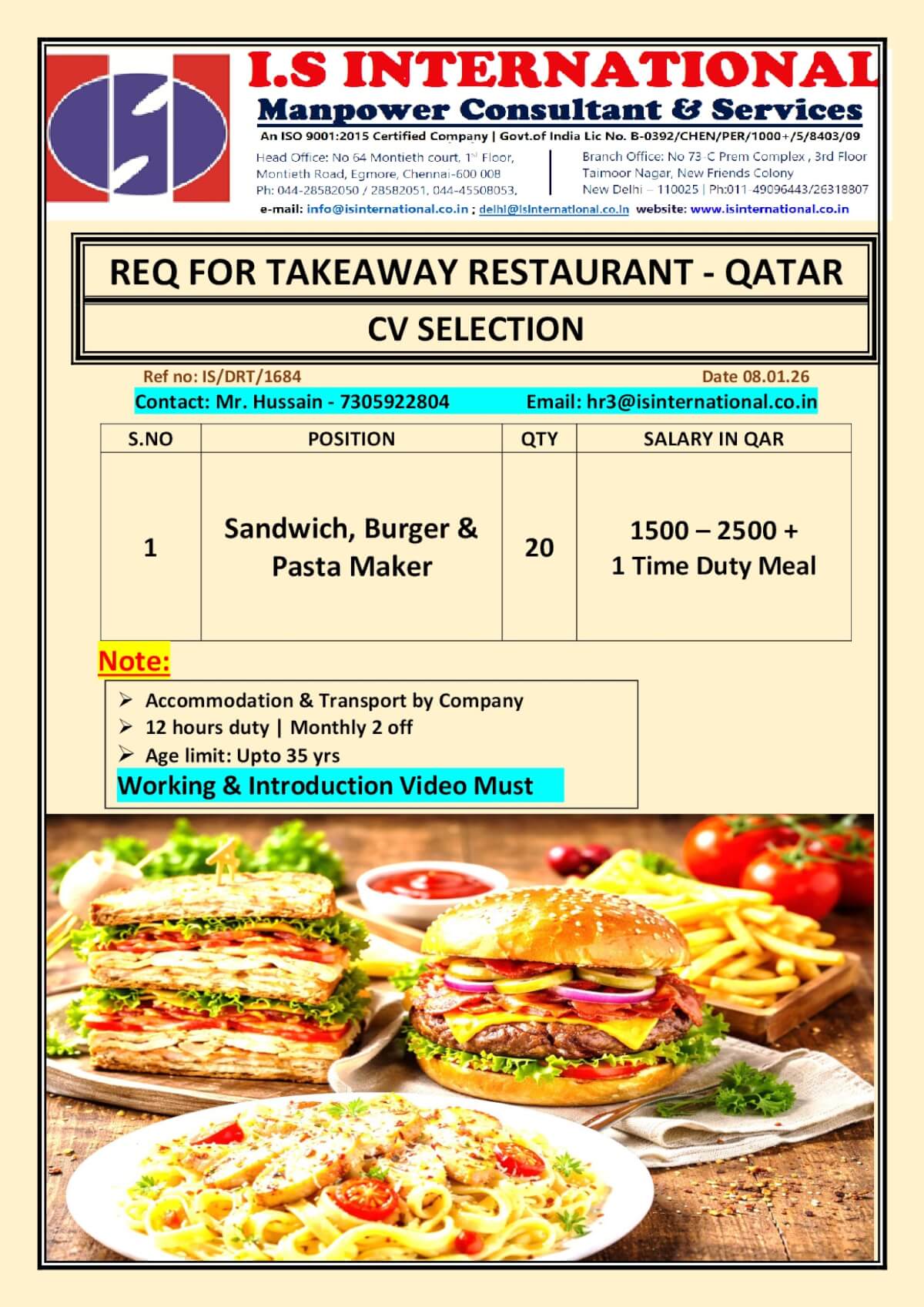 Hiring for Qatar Hiring for Qatar