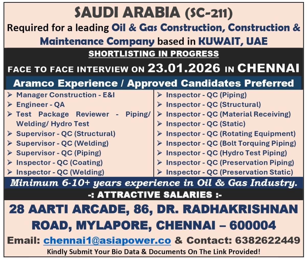 DRIECT INTERVIEW FOR SAUDI
