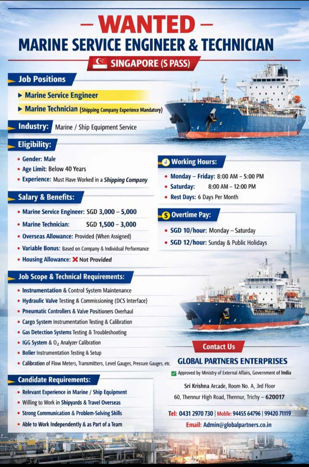 Marine Service Engineer & Technician Marine Service Engineer & Technician