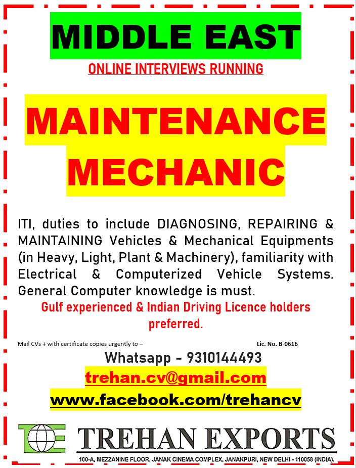 MAINTENANCE MECHANIC