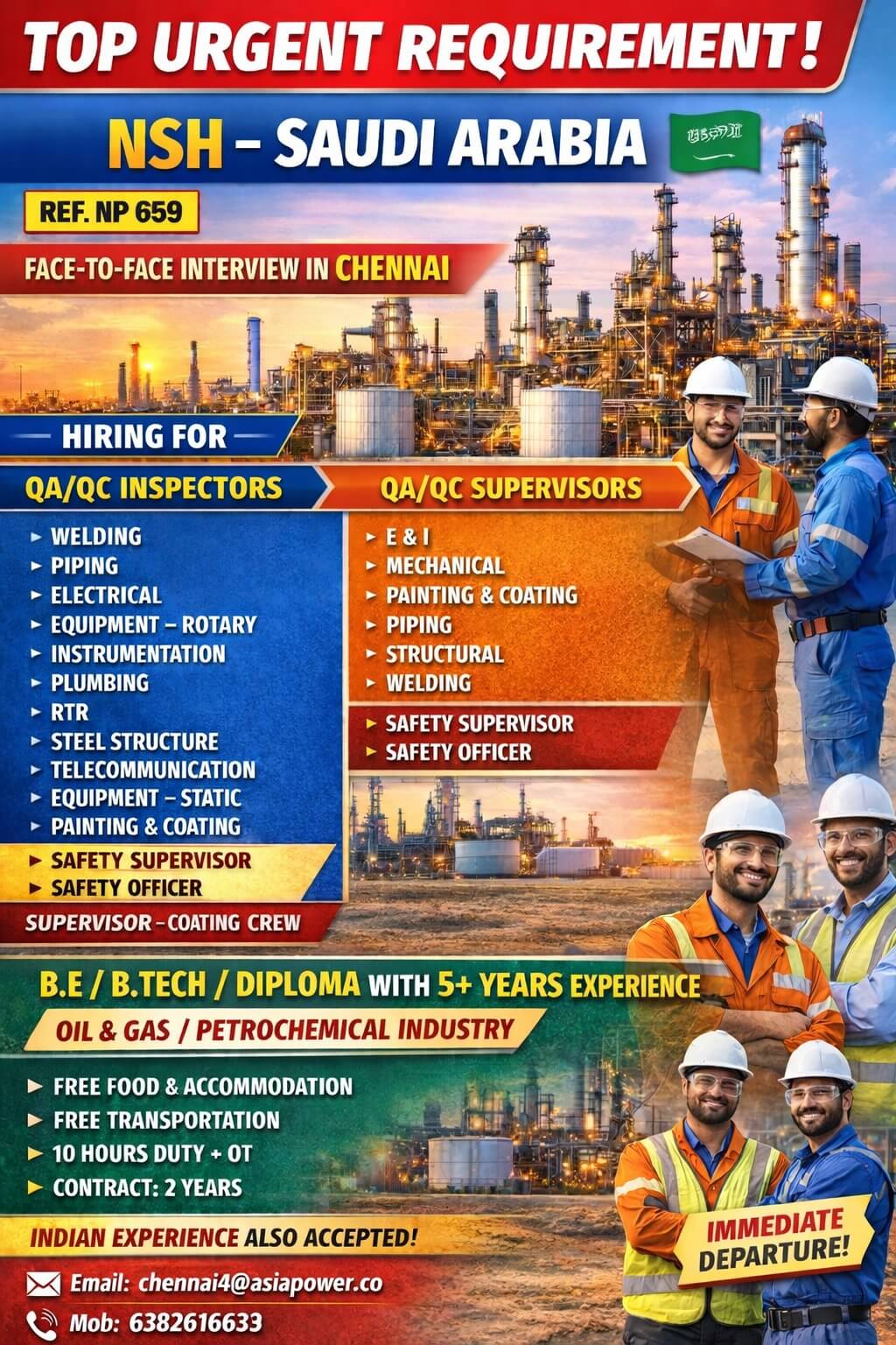 FACE TO FACE INTERVIEW FOR SAUDI -25.01.2026