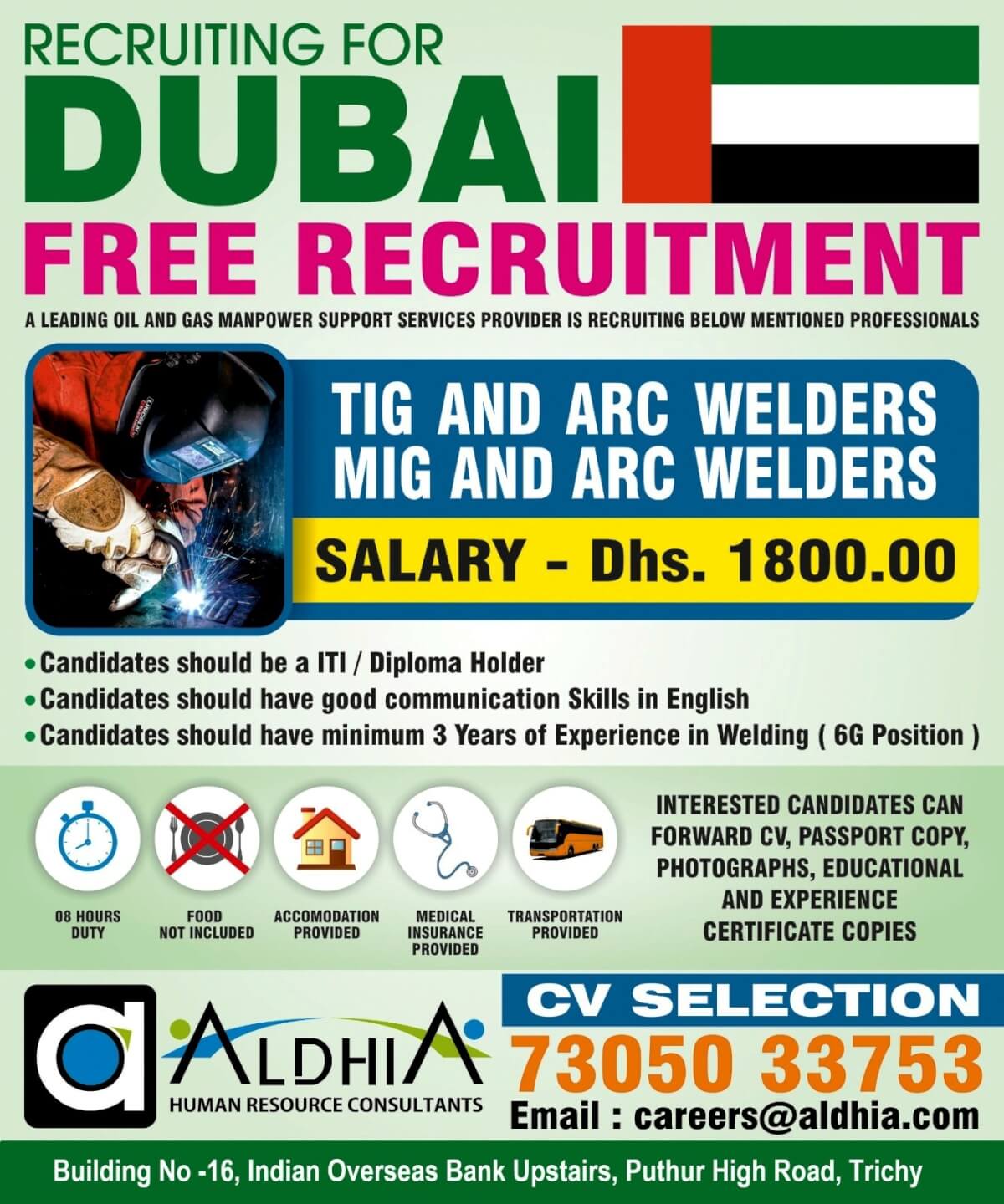 Free Visa / Free Requirement / UAE - Good Salary Package - Online Interview