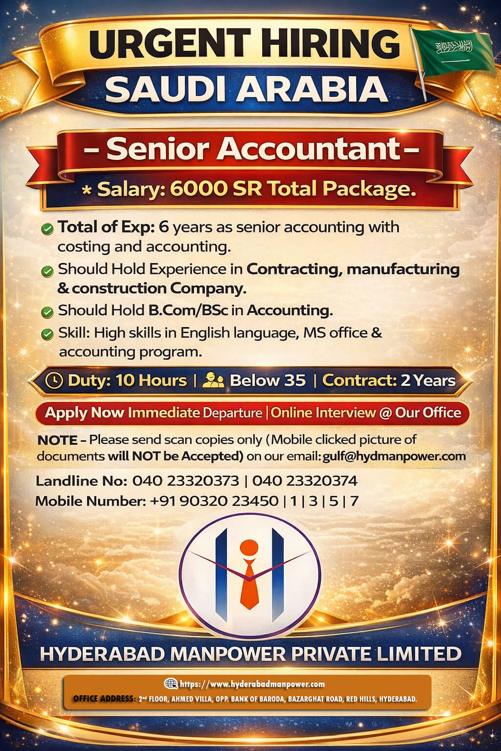 Hiring for Saudi Arabia