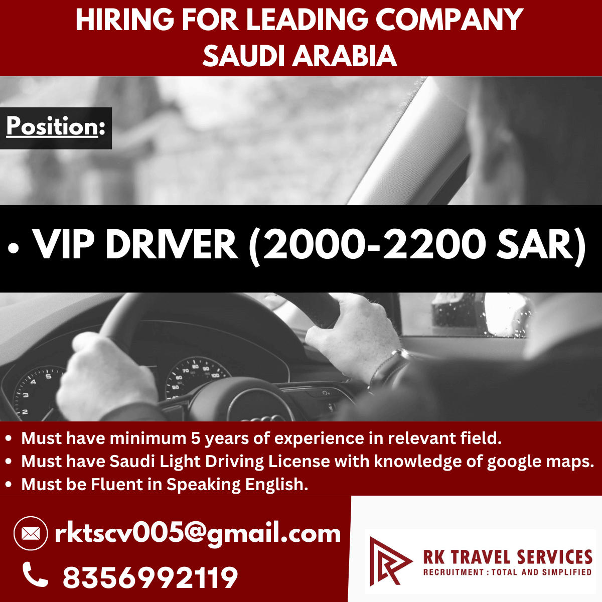 HIRING FOR LEADING COMPANY SAUDI ARABIA HIRING FOR LEADING COMPANY SAUDI ARABIA