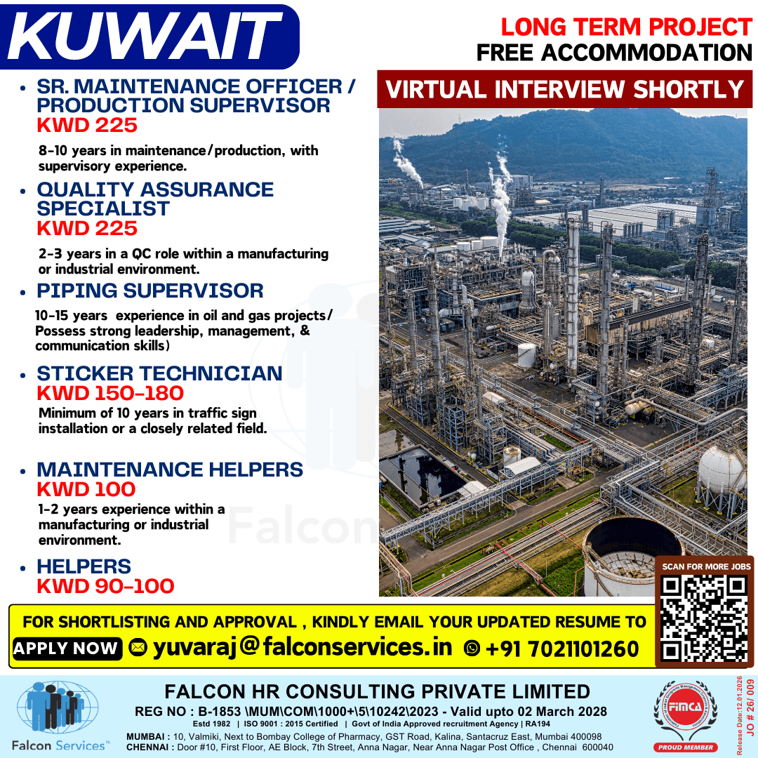 ? KUWAIT – LONG-TERM INDUSTRIAL HIRING ? KUWAIT – LONG-TERM INDUSTRIAL HIRING