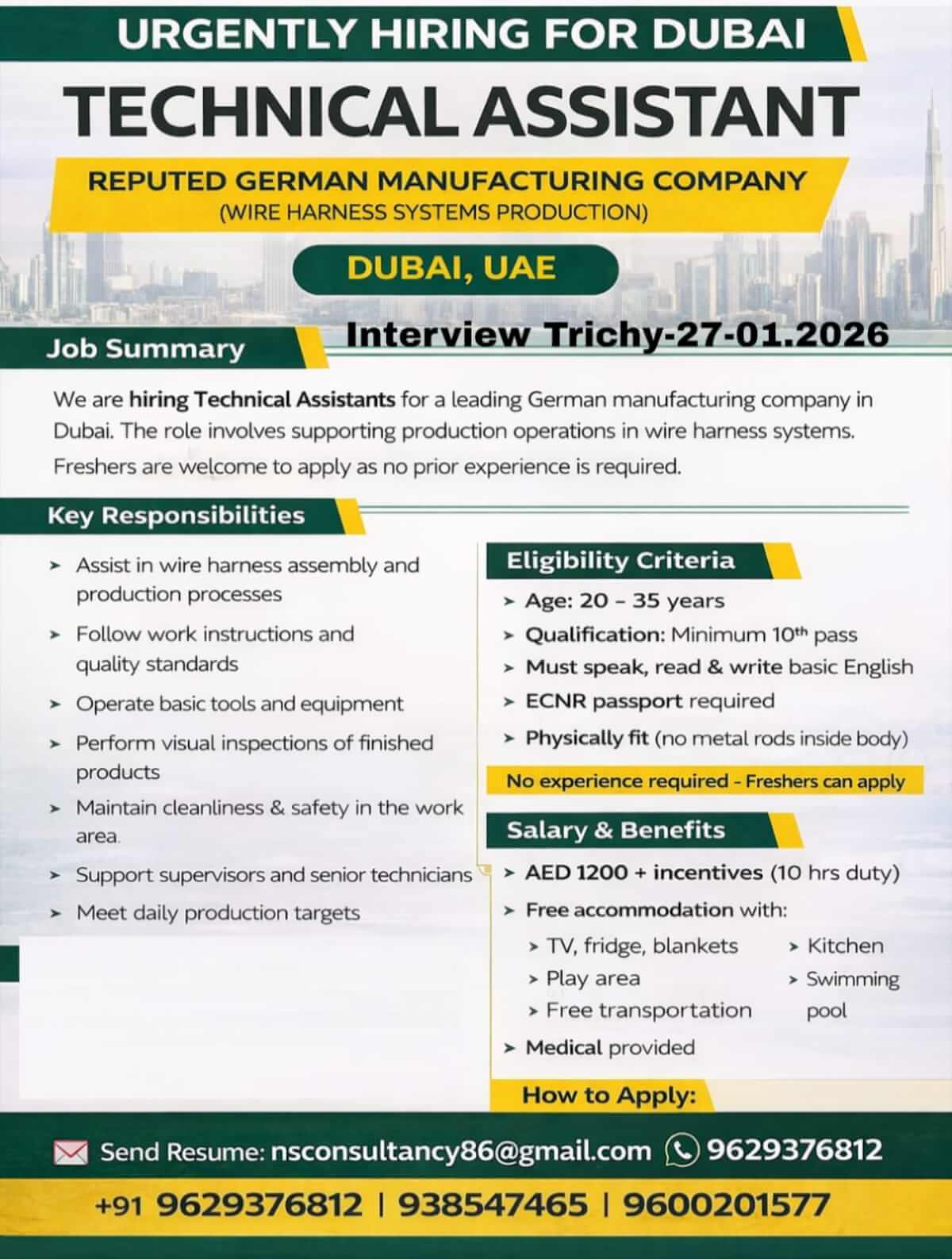 LEADING REPUTED  GERMAN MANUFACTURING COMPANY