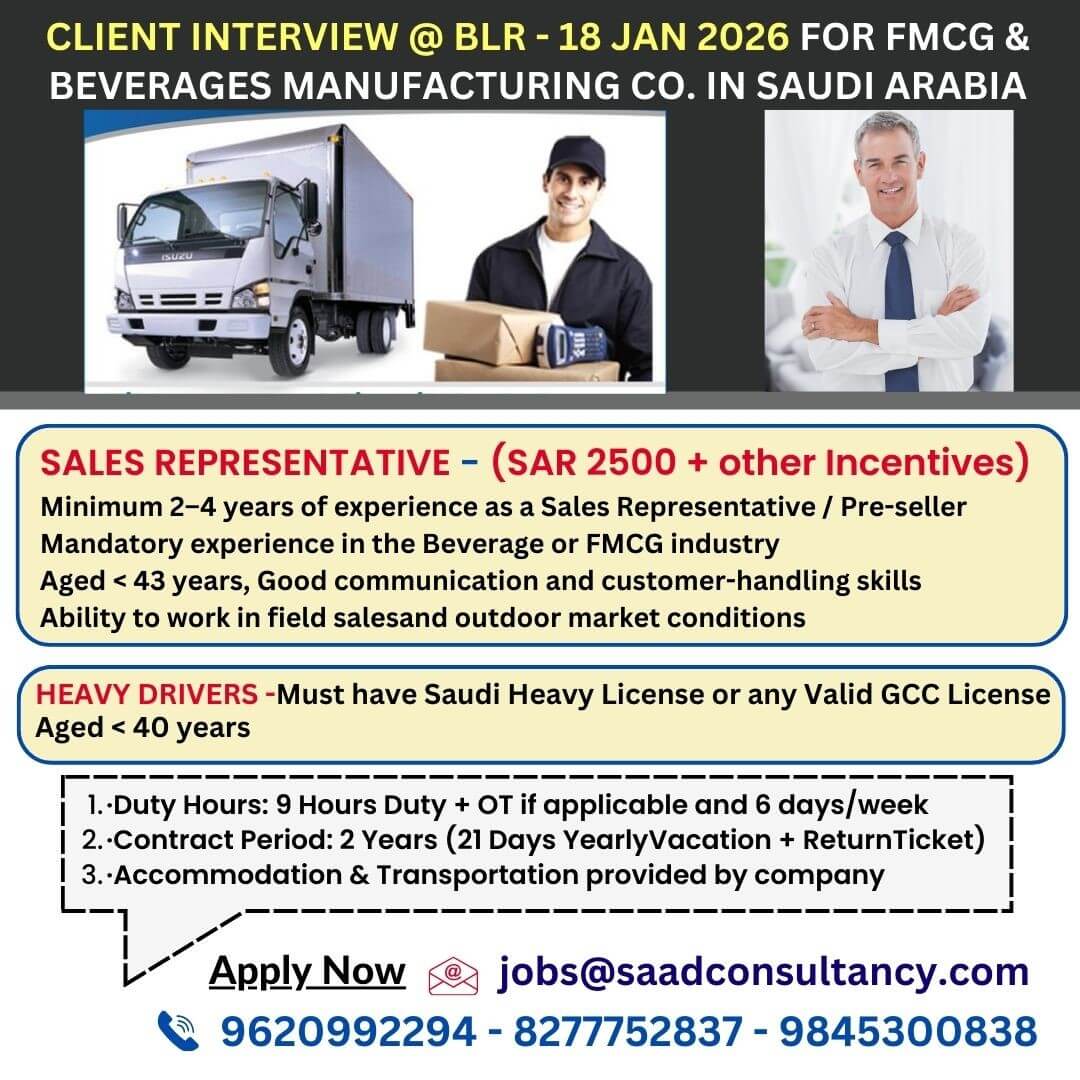 Hiring For Sales Representative