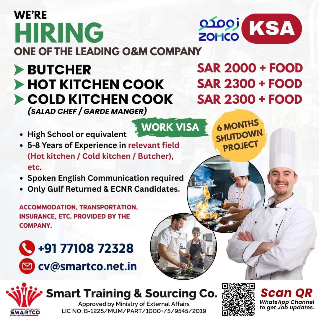URGENTLY REQUIRED FOR KSA ONE OF THE LEADING COMPANY