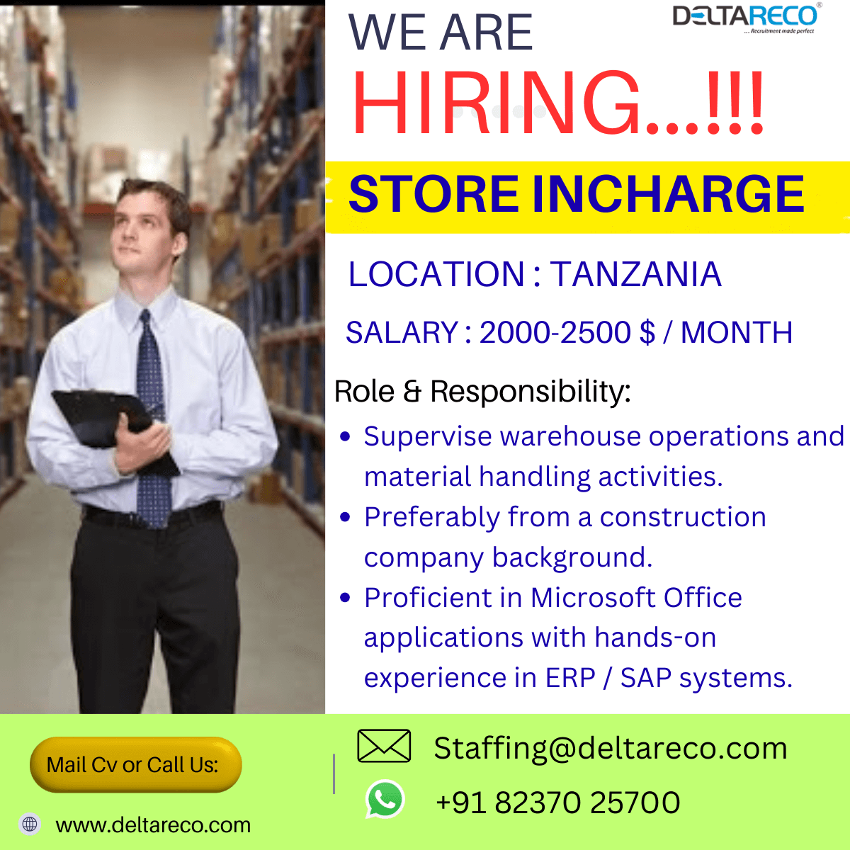 Hiring  Sales Engineer for a Switch gear Company