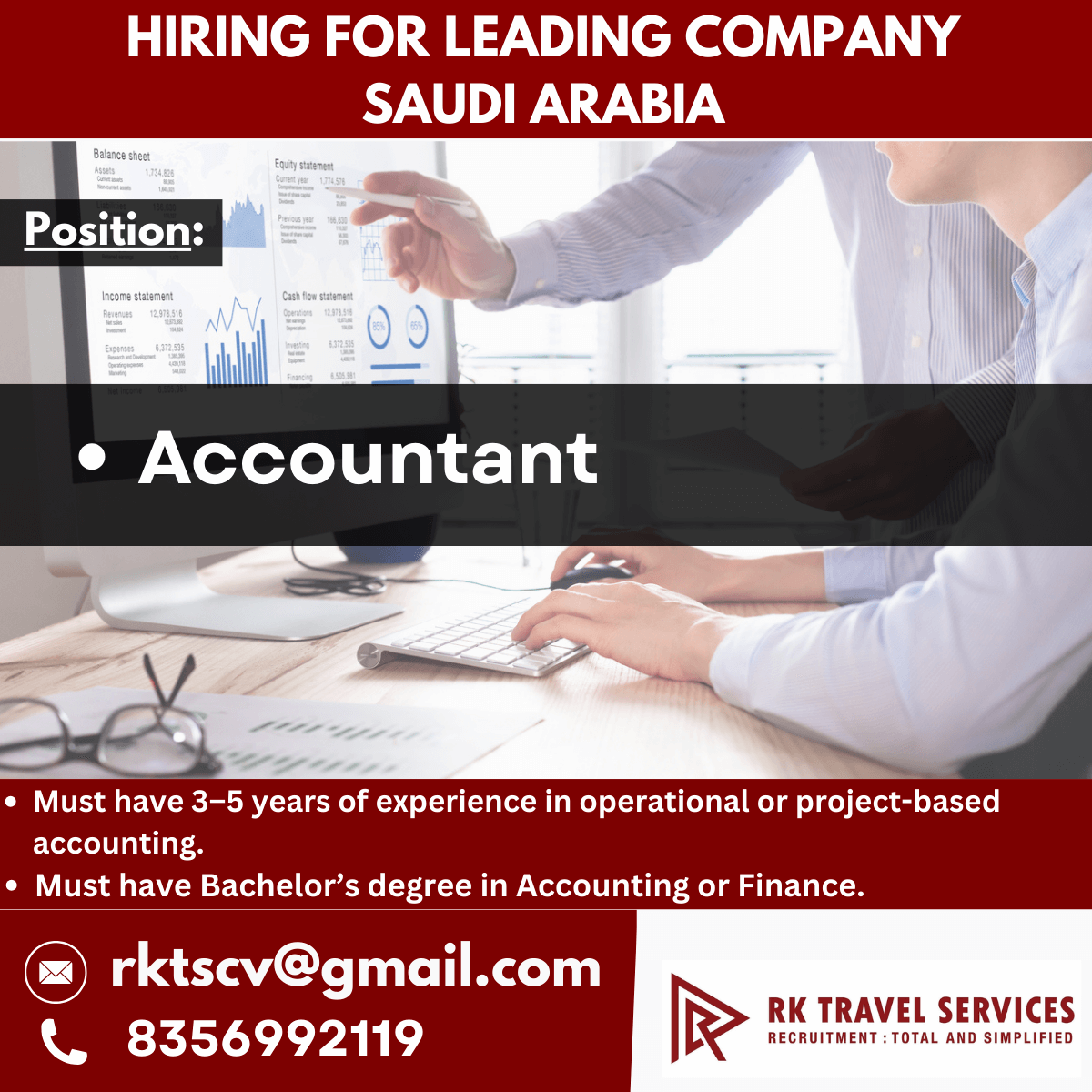 HIRING FOR LEADING COMPANY SAUDI ARABIA