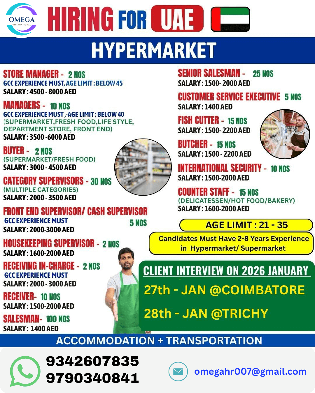 Urgently Hiring For UAE