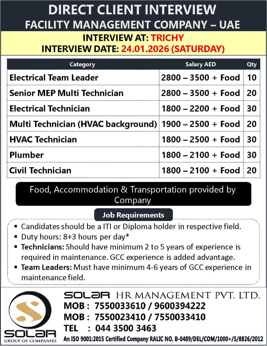 Direct Client Interview - Dubai, UAE