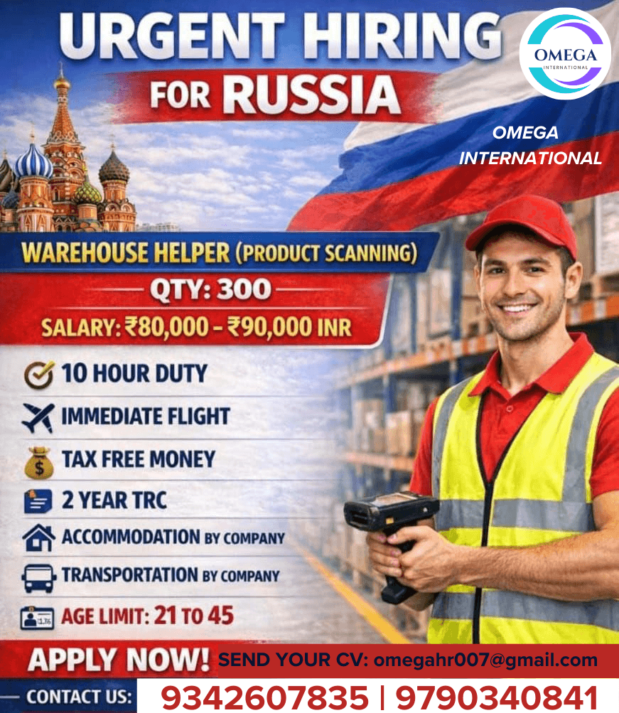 URGENT HIRING FOR RUSSIA