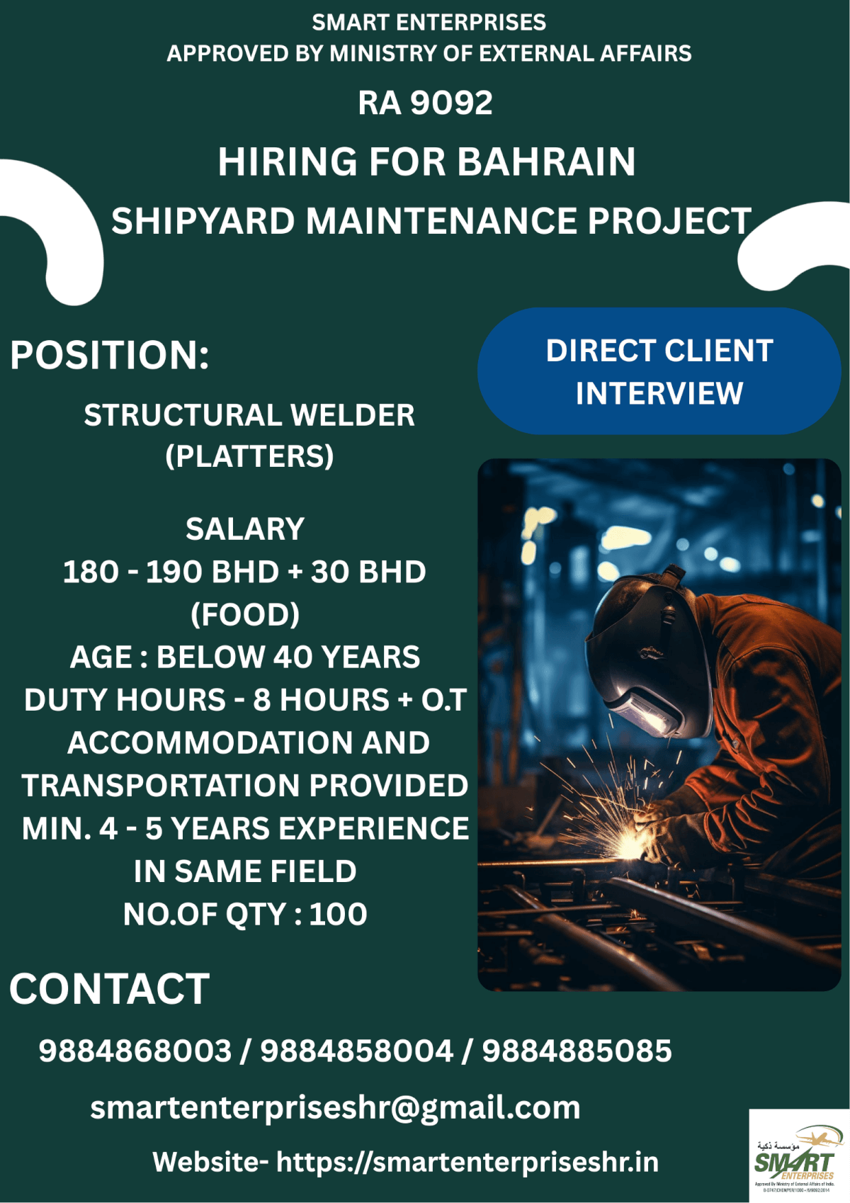 URGENT REQUIREMENT FOR BAHRAIN