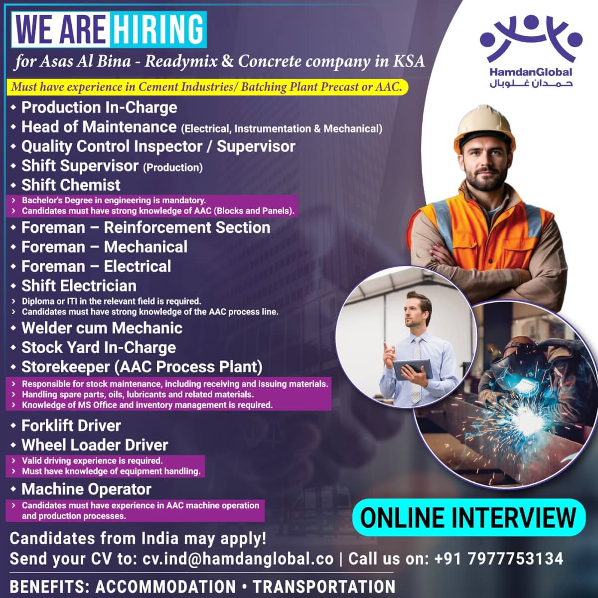 LEADING COMPANY IN CEMENT INDUSTRIES, AAC AND CONCRETE