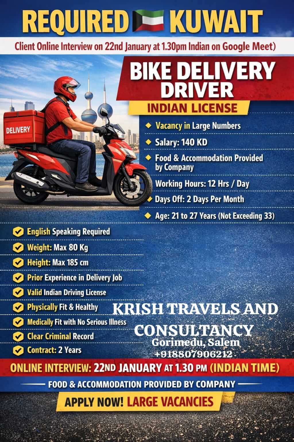 BIKE DELIVERY DRIVER