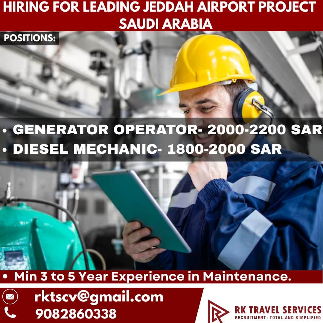 HIRING FOR LEADING JEDDAH AIRPORT PROJECT SAUDI ARABIA