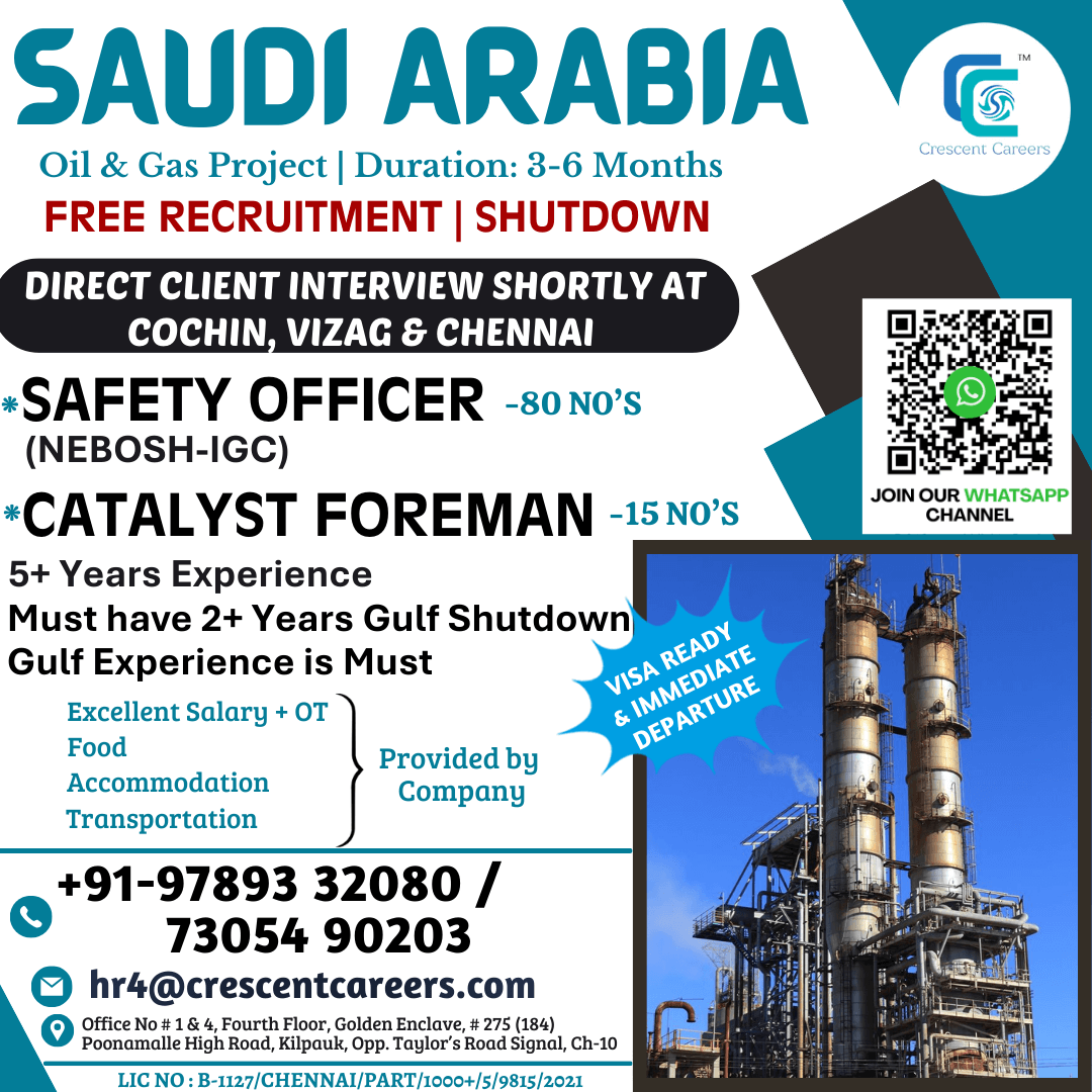 SAFETY OFFICER / CATALYST FOREMAN
