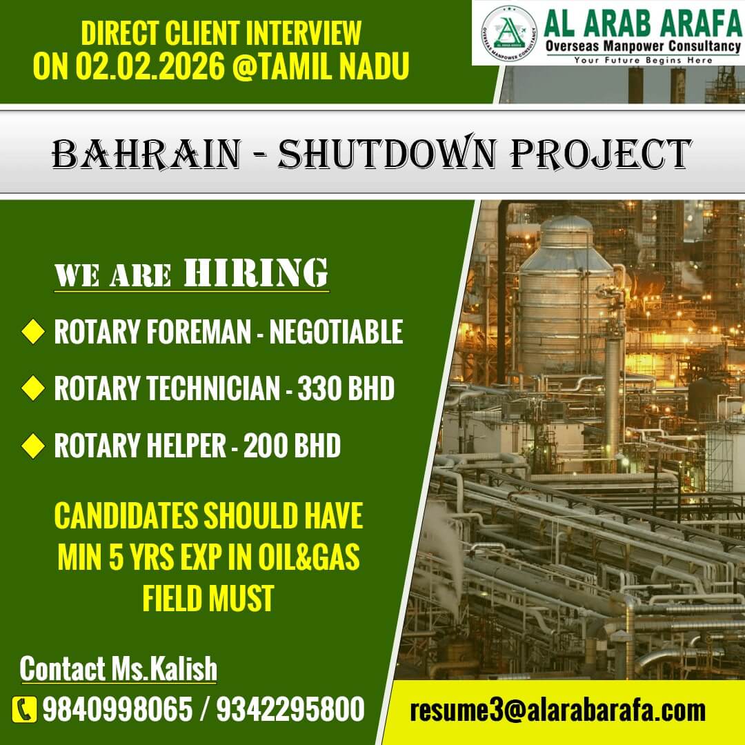 DIRECT CLIENT INTERVIEW ON 02.02.2026 @TAMILNADU