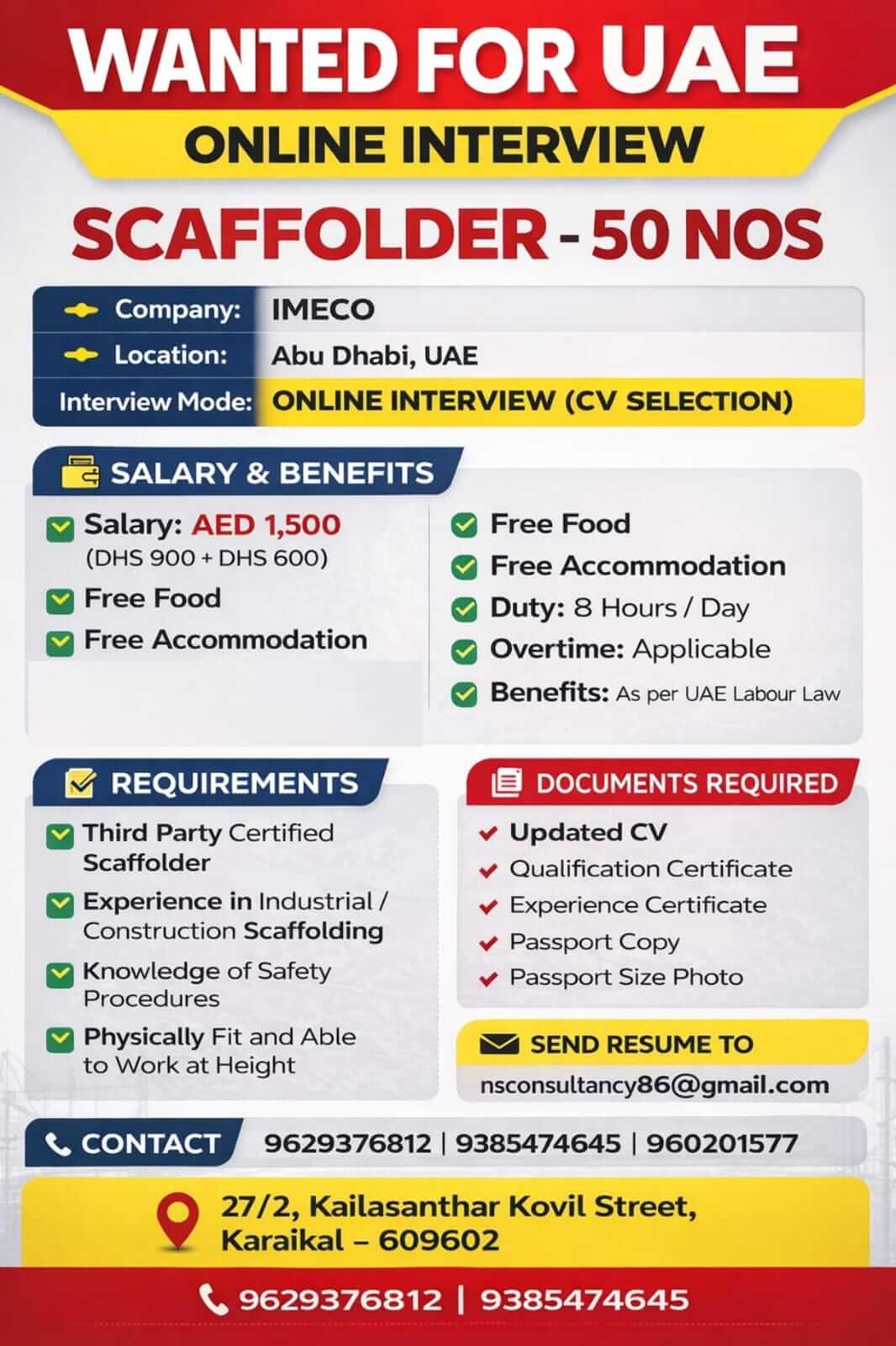 scaffolder requirement uae scaffolder requirement uae