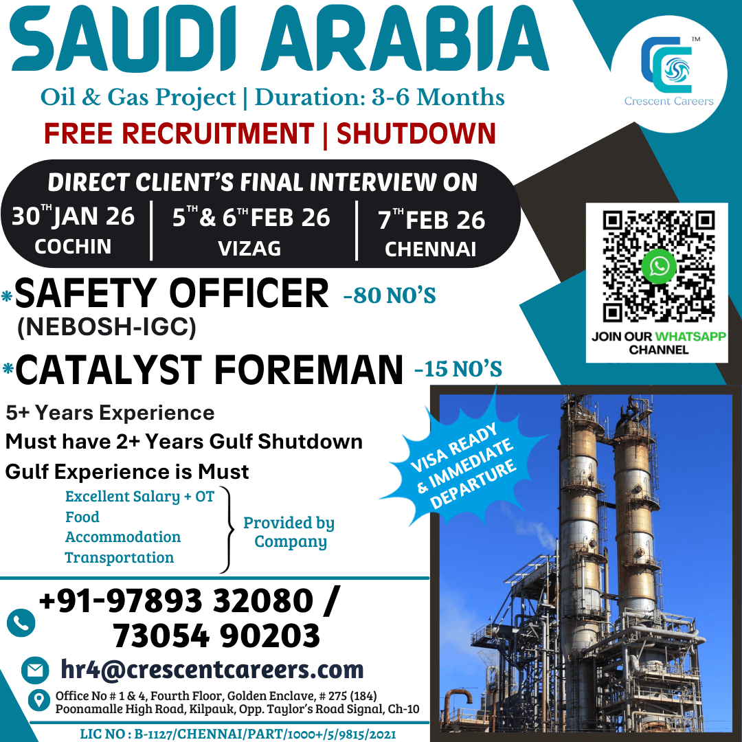 SAFETY OFFICER / CATALYST FOREMAN SAFETY OFFICER / CATALYST FOREMAN