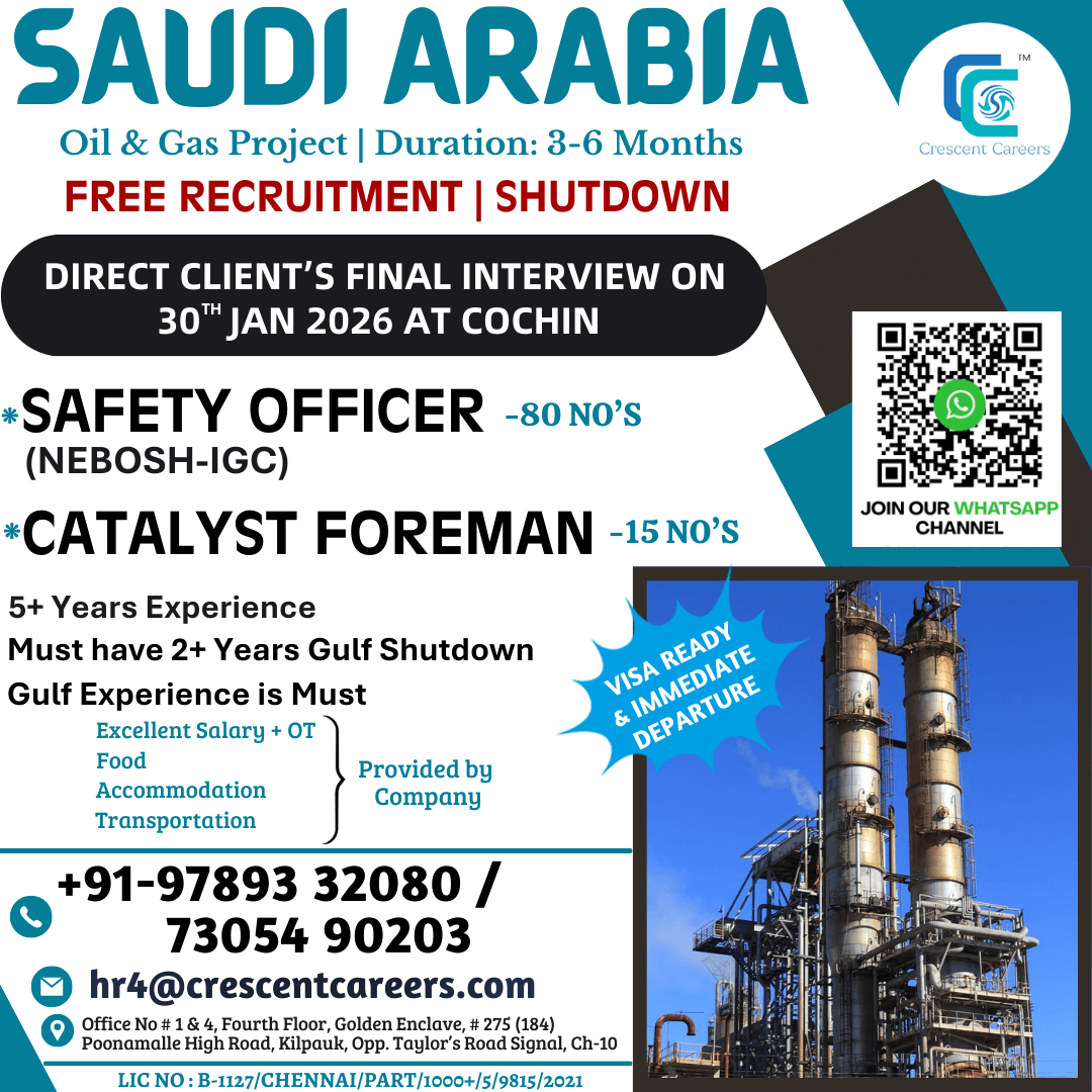 SAFETY OFFICER / CATALYST FOREMAN