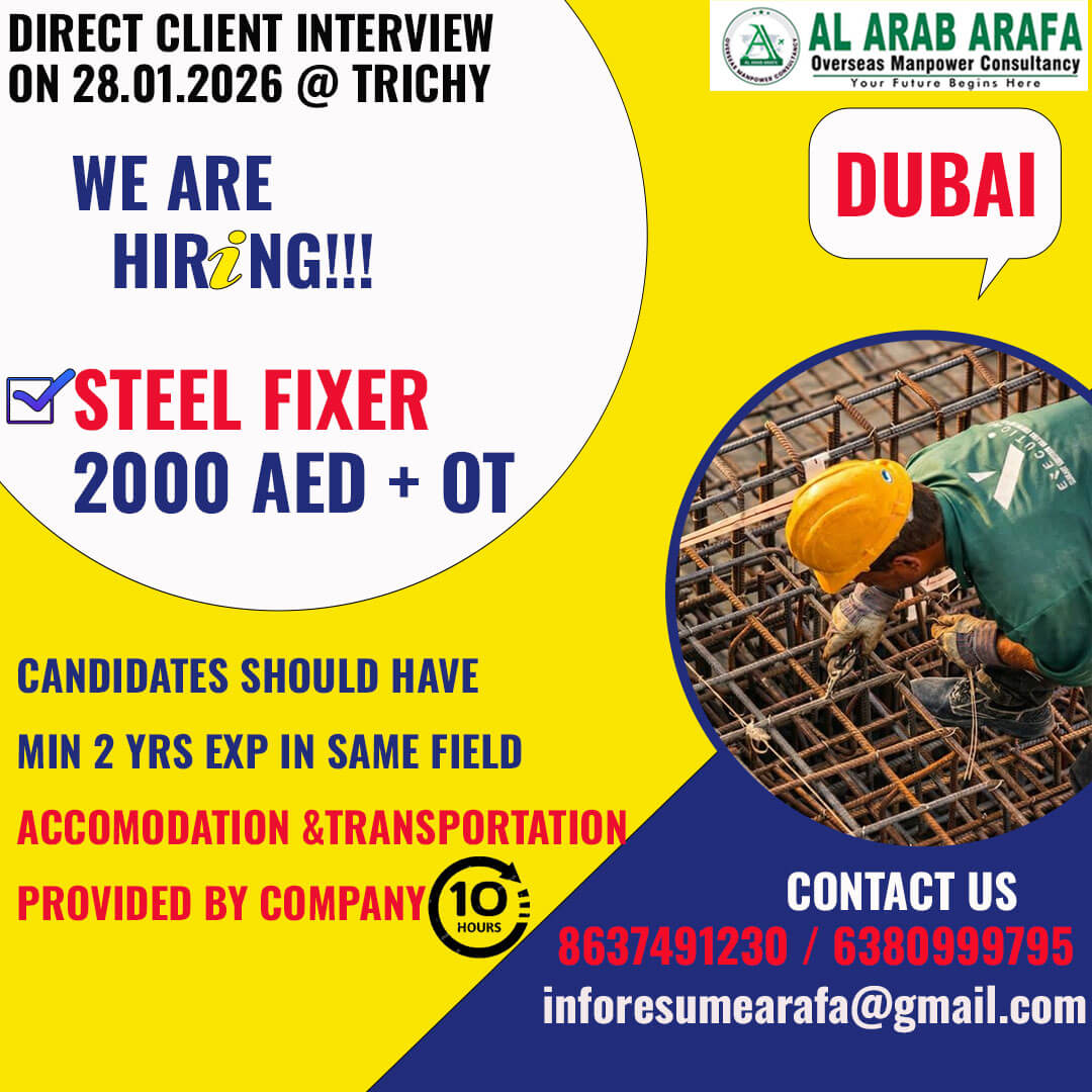 DIRECT CLIENT INTERVIEW ON 28.0.1.2026 @ TRICHY DIRECT CLIENT INTERVIEW ON 28.0.1.2026 @ TRICHY