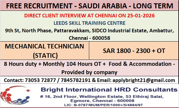 FREE REQUIREMENT FOR SAUD ARABIA (LONG TERM)
