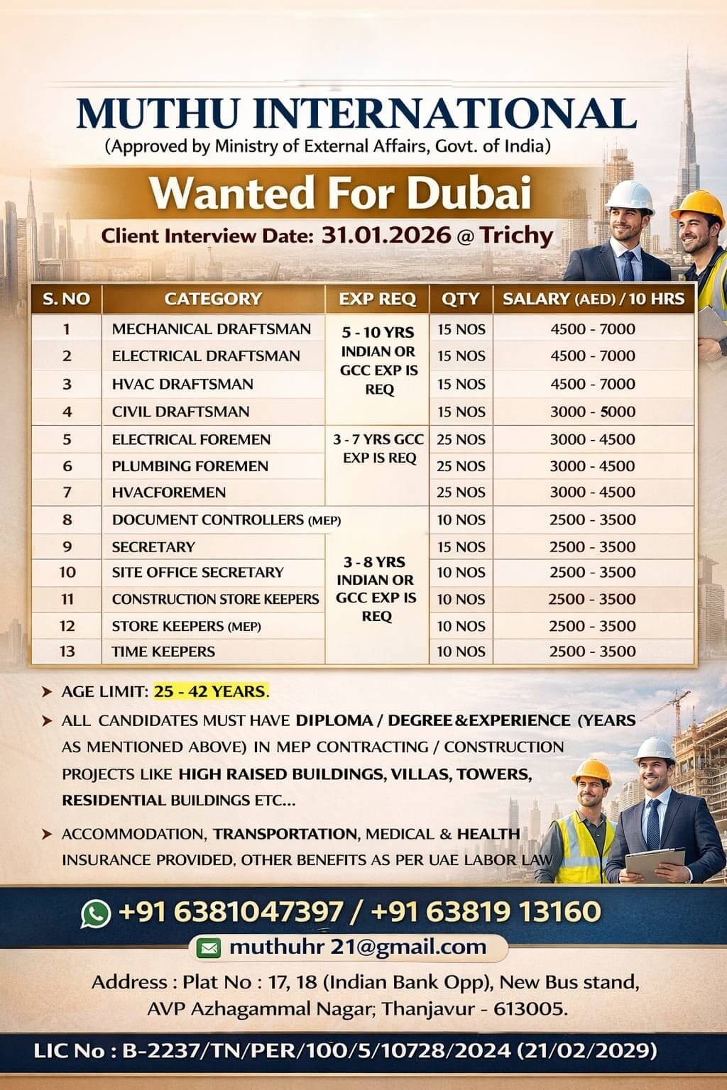 WANTED FOR DUBAI WANTED FOR DUBAI