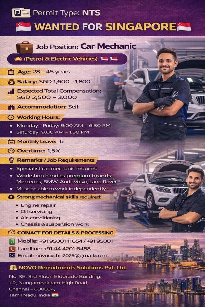 Car Mechanic (Petrol & Electric Vehicles)