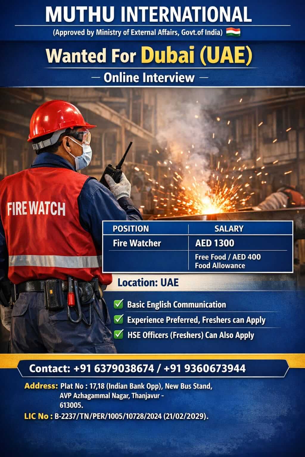 WANTED FOR DUBAI(UAE) WANTED FOR DUBAI(UAE)