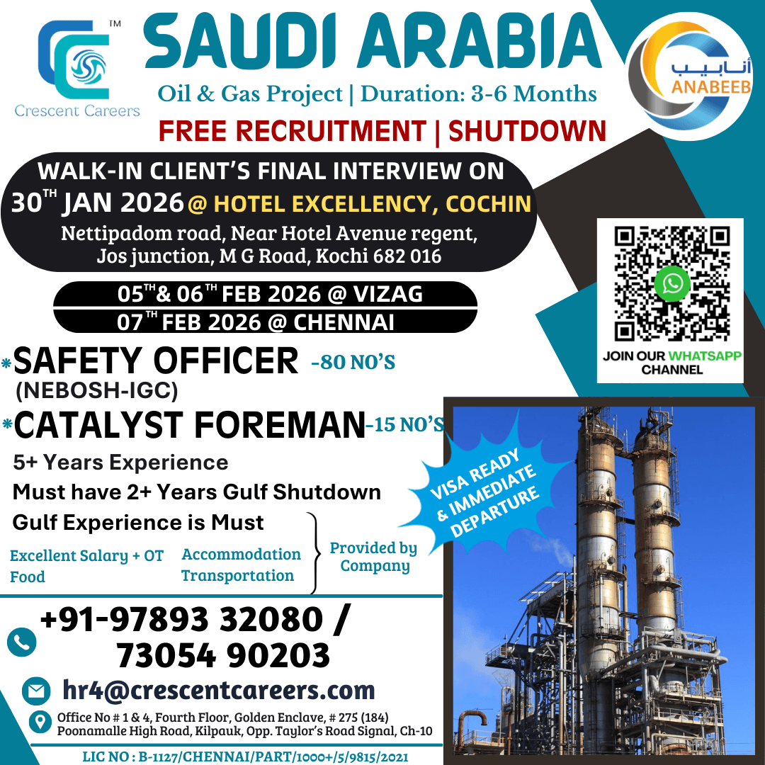 FREE RECRUITMENT - DIRECT CLIENT'S FINAL INTERVIEW ON 30th@COCHIN