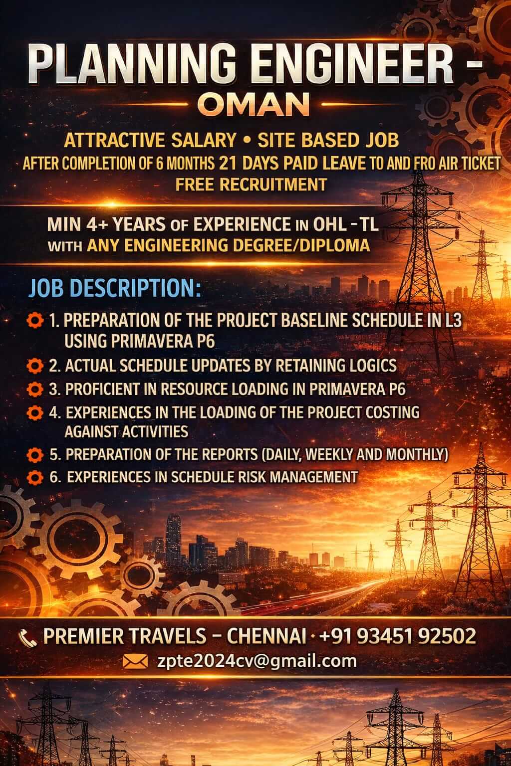 PLANNING ENGINEER - OHL -TL