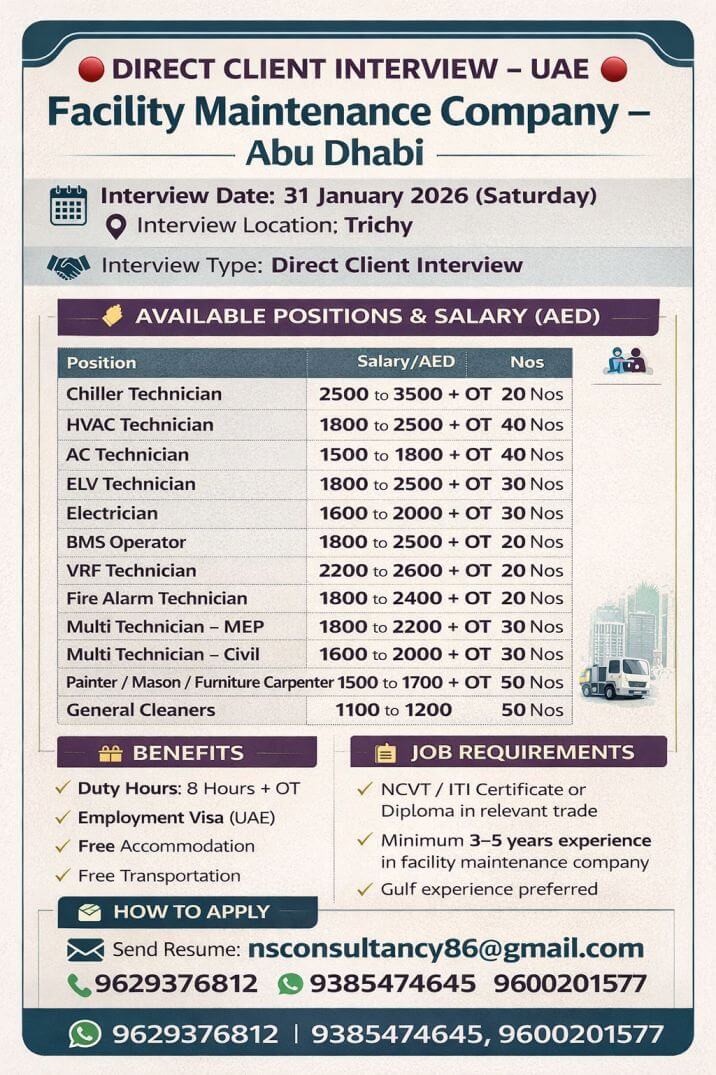 HVAC technician jobs Abu Dhabi HVAC technician jobs Abu Dhabi