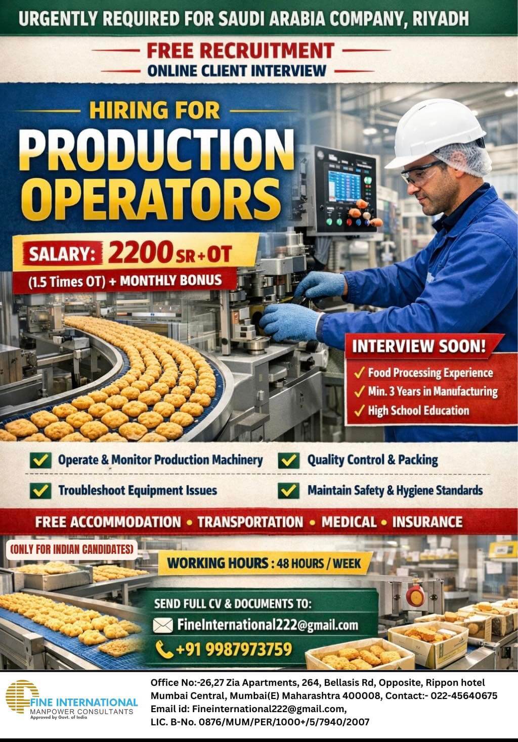 URGENTLY REQUIRED FOR SAUDI ARABIA COMPANY, RIYADH FREE RECRUITMENT ONLINE CLIENT INTERVIEW URGENTLY REQUIRED FOR SAUDI ARABIA COMPANY, RIYADH FREE RECRUITMENT ONLINE CLIENT INTERVIEW