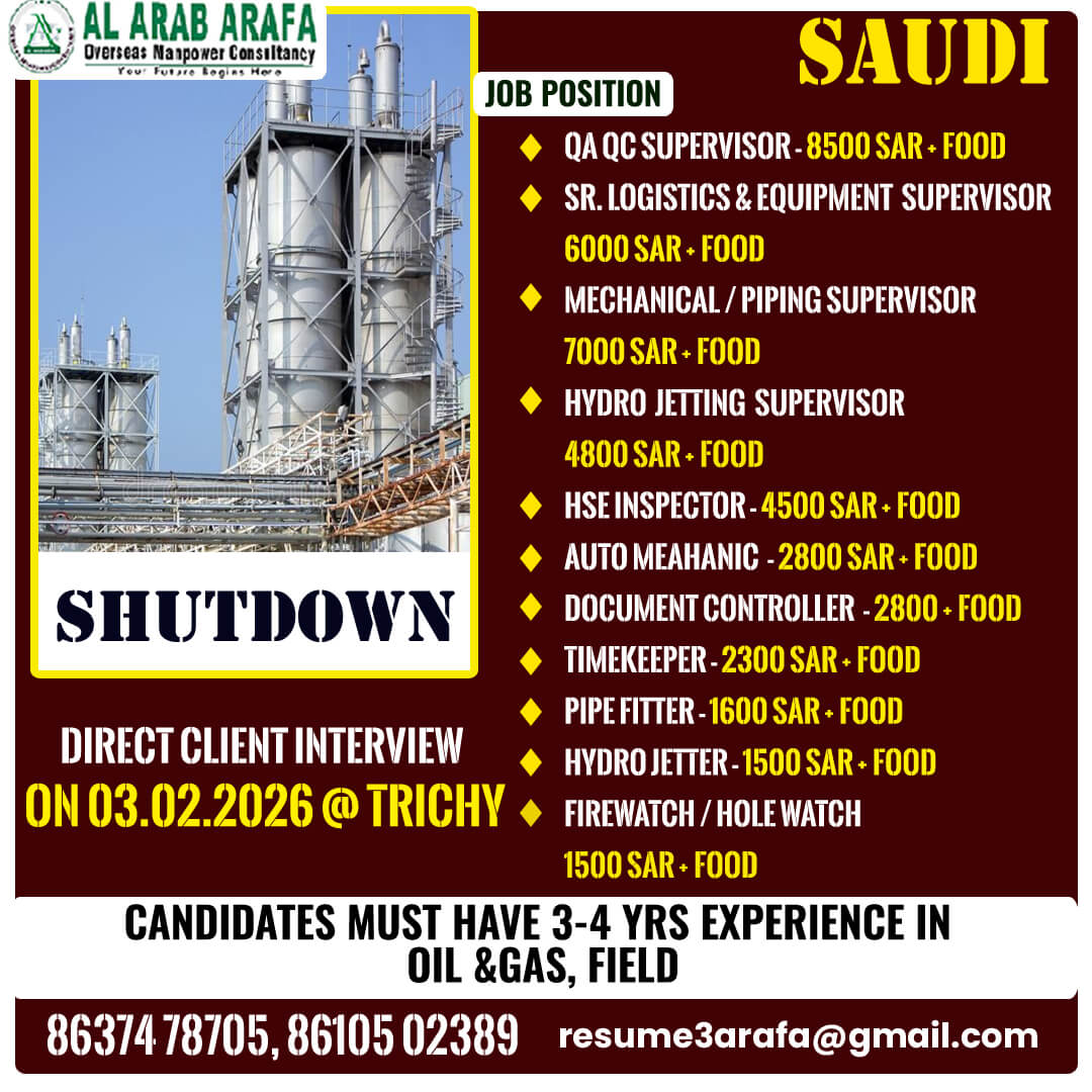 DIRECT CLIENT INTERVIEW ON 03.01.2026@TRICHY DIRECT CLIENT INTERVIEW ON 03.01.2026@TRICHY