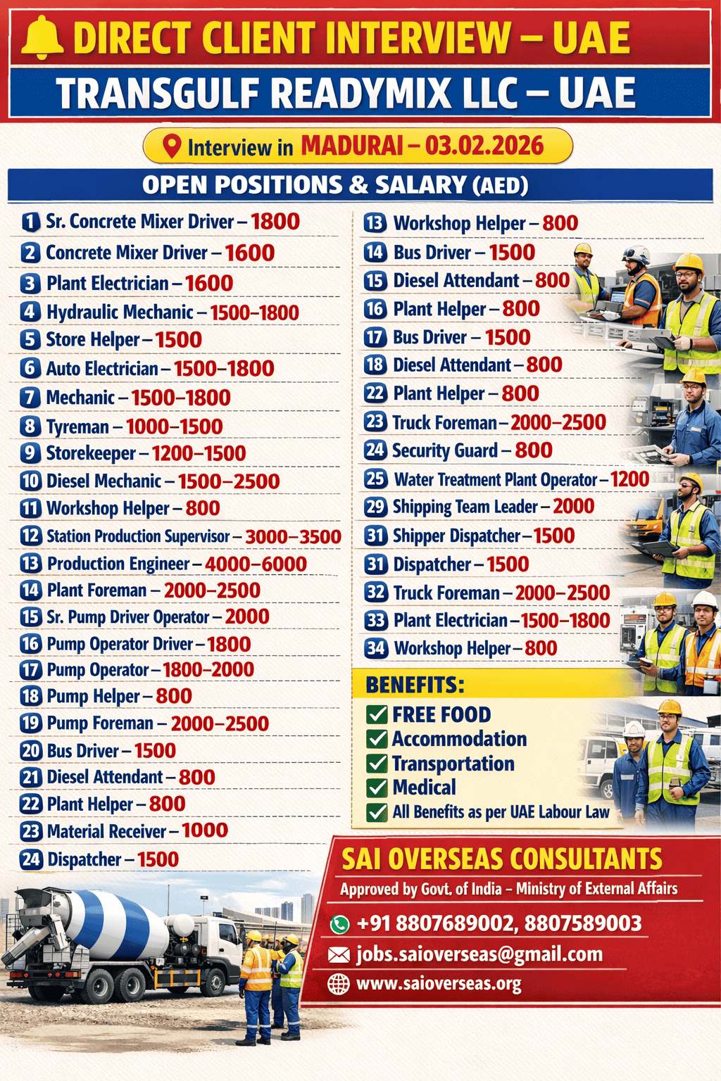 For A Leading Readymix Company In Dubai