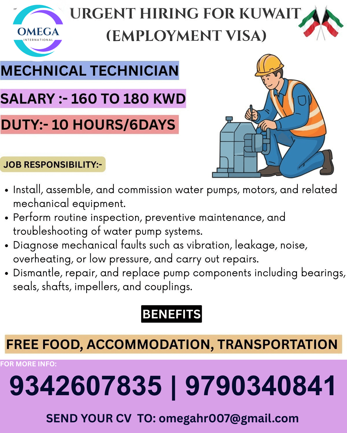 URGENTLY HIRING FOR KUWAIT URGENTLY HIRING FOR KUWAIT