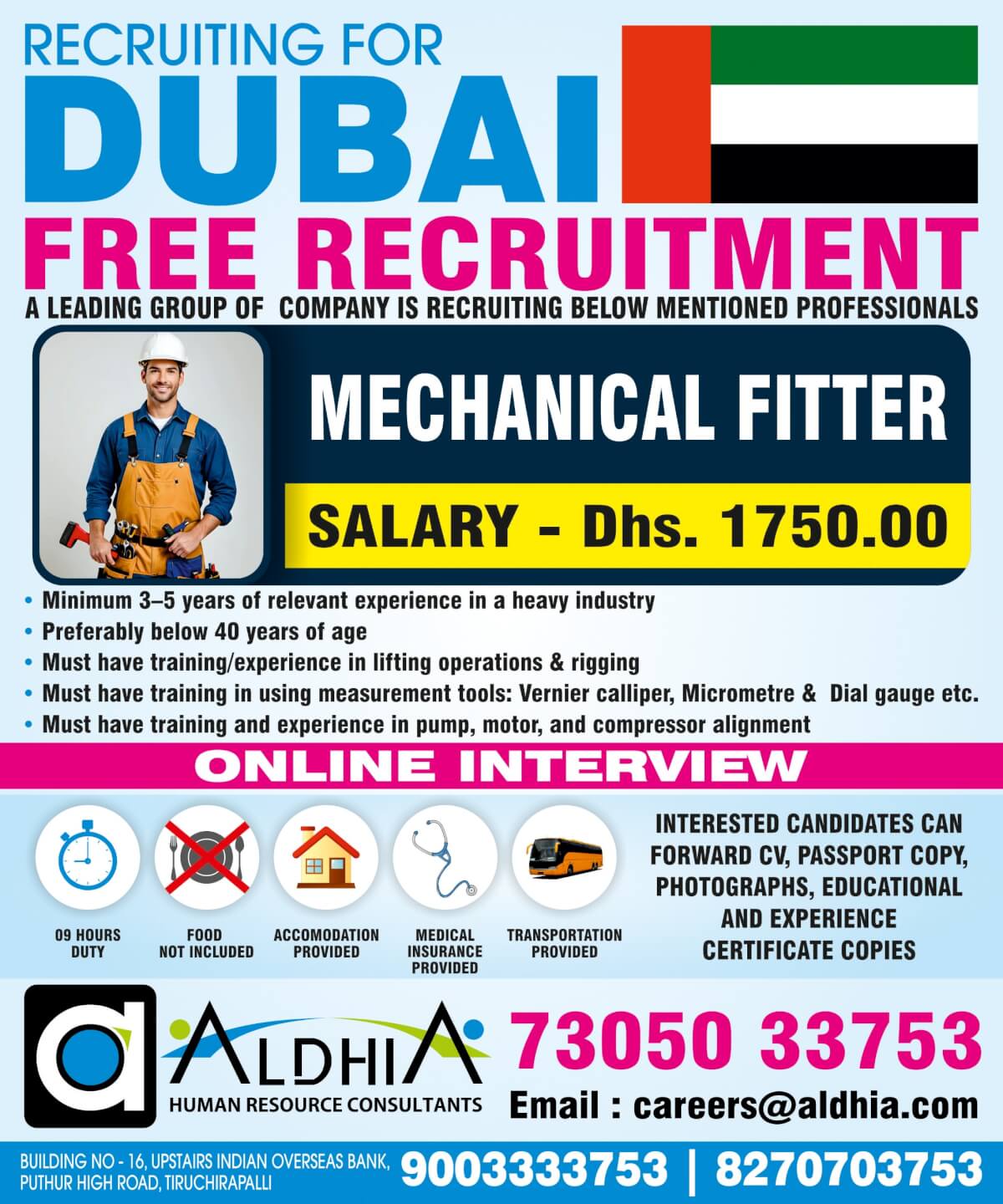 Mechanical Fitter - Free Recruitment Mechanical Fitter - Free Recruitment
